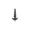 Plug anal vibrant noir en silicone 